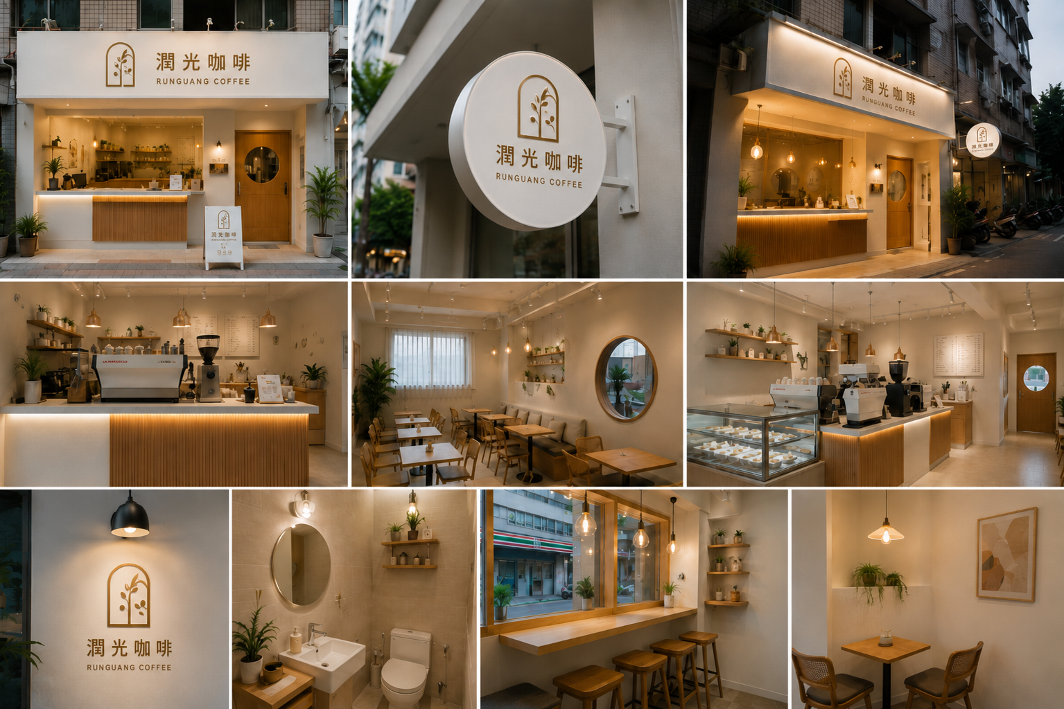 潤光咖啡店面裝修與招牌整合案例封面