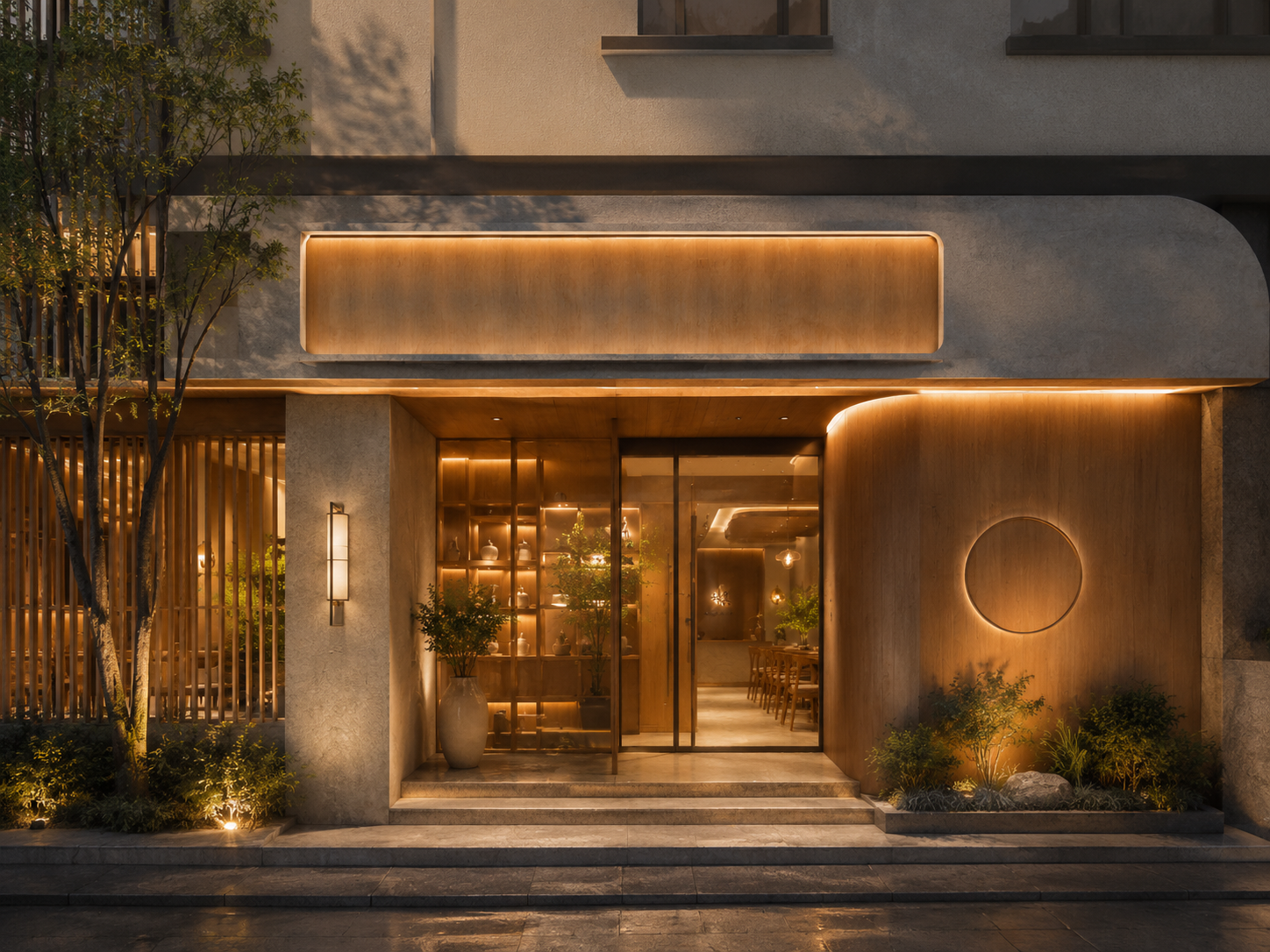店面門面招牌設計示意